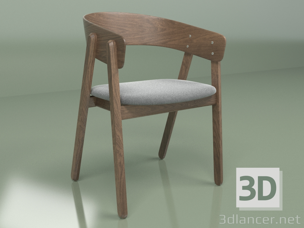 3d model Silla Devlin (gris oscuro) - vista previa