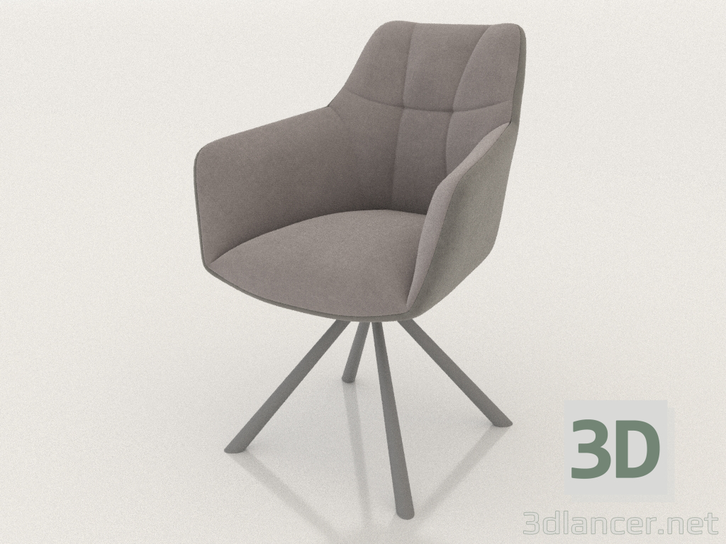 3d model Silla Connor (gris) - vista previa