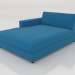 3d model Chaise longue 103 with an armrest on the left - preview