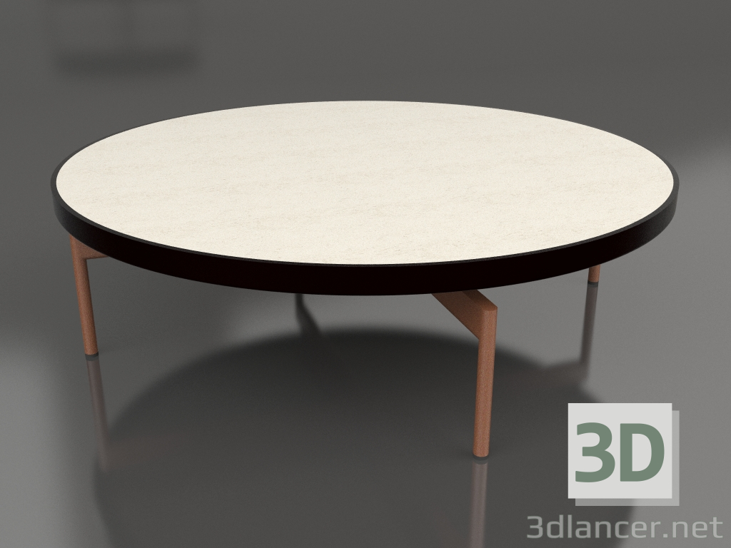 3D Modell Runder Couchtisch Ø120 (Schwarz, DEKTON Danae) - Vorschau