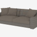 3d model Triple sofa Golden (246) - preview