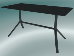 Table MIURA (9586-01 (70x140cm), H 73cm, noir, noir)