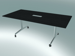 Grande table rectangulaire de style pied en T (2000x1000, 740mm)