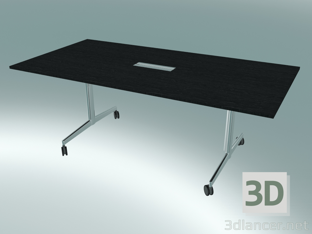 modèle 3D Grande table rectangulaire de style pied en T (2000x1000, 740mm) - preview