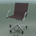 3d model Swivel chair with armrests on 5 wheels, with fabric upholstery (1211) - preview