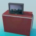 3d model Mesita con TV SONY - vista previa