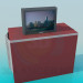 3d model Mesita con TV SONY - vista previa