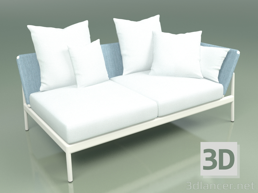 3d model Sofa module left 005 (Metal Milk, Batyline Sky) - preview