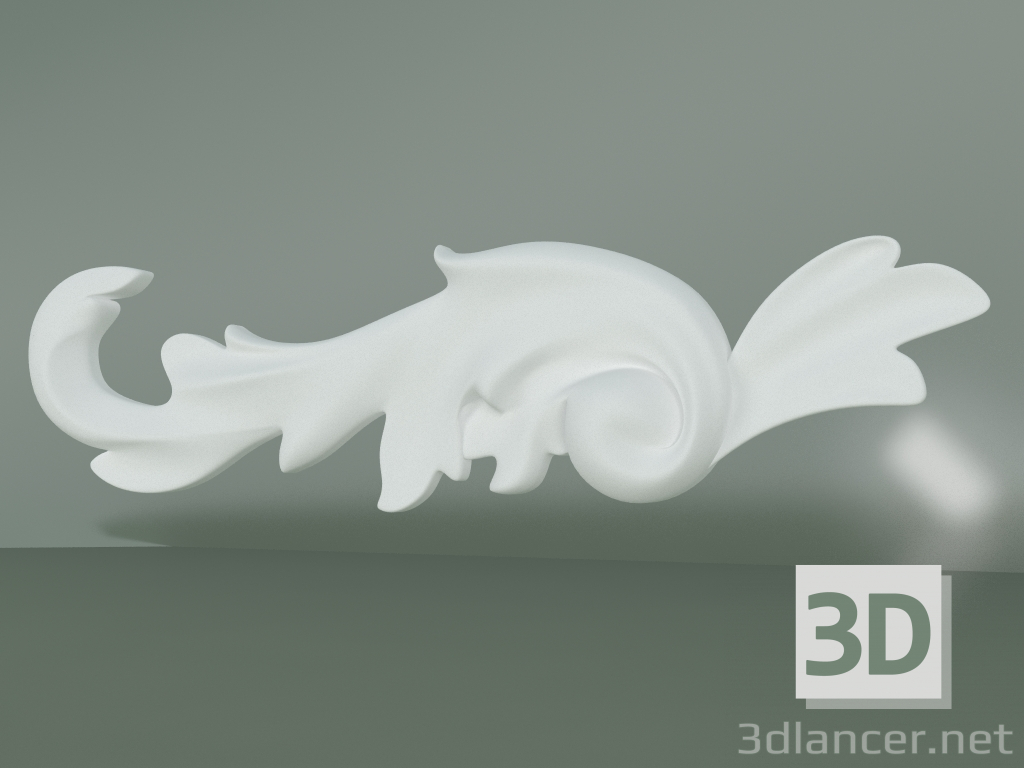 Modelo 3d Elemento de decoração de estuque ED039-1 - preview