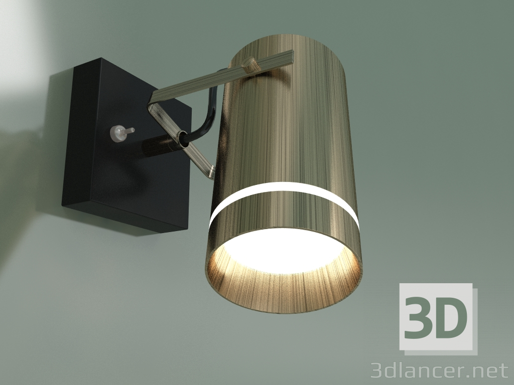 modello 3D Lampada da parete 20063-1 (bronzo antico) - anteprima