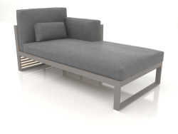 Modulares Sofa, Abschnitt 2 rechts, hohe Rückenlehne (Quarzgrau)