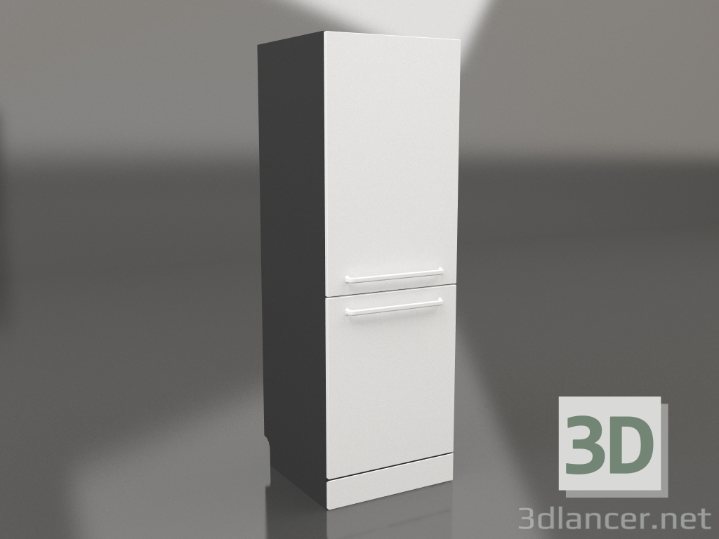 3d model Dishwasher and cabinet 60 cm (white) - preview