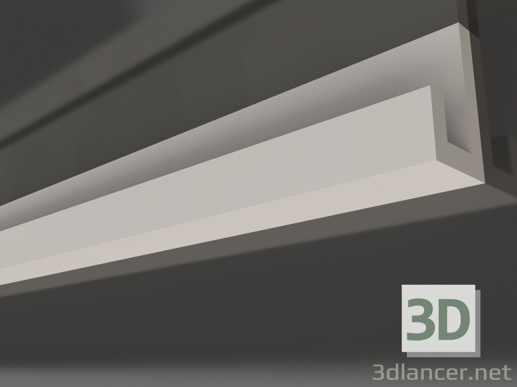 3d model Plaster ceiling cornice with lighting KGC 014 5 (70x40) - preview