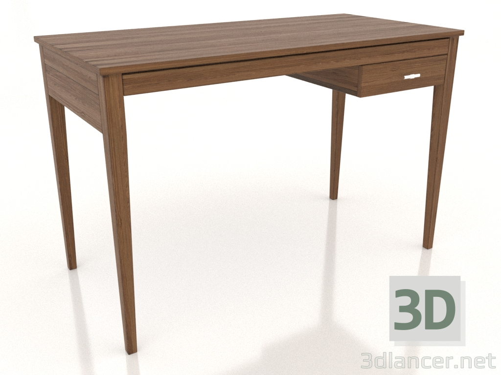 3D Modell Schreibtisch 3 1200x600 mm (Nussbaum hell) - Vorschau