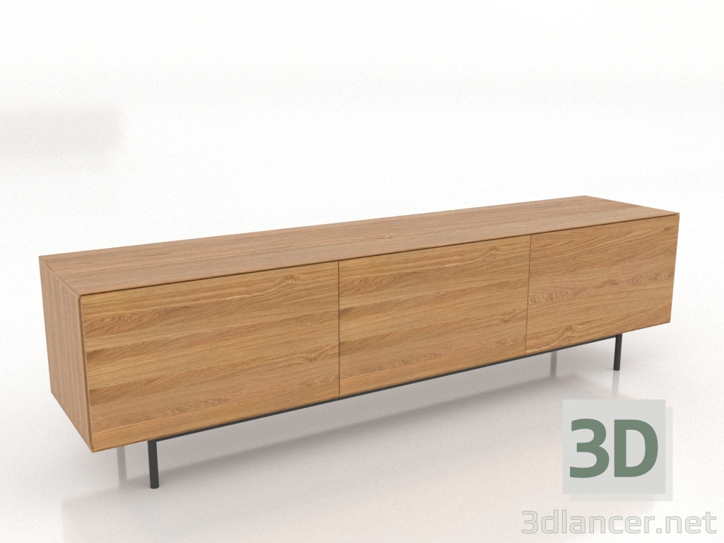 3d модель Тумба ТВ 4 1800 мм (натуральный дуб) – превью 3d модель Тумба ТВ 4 1800 мм (натуральный дуб) – превью