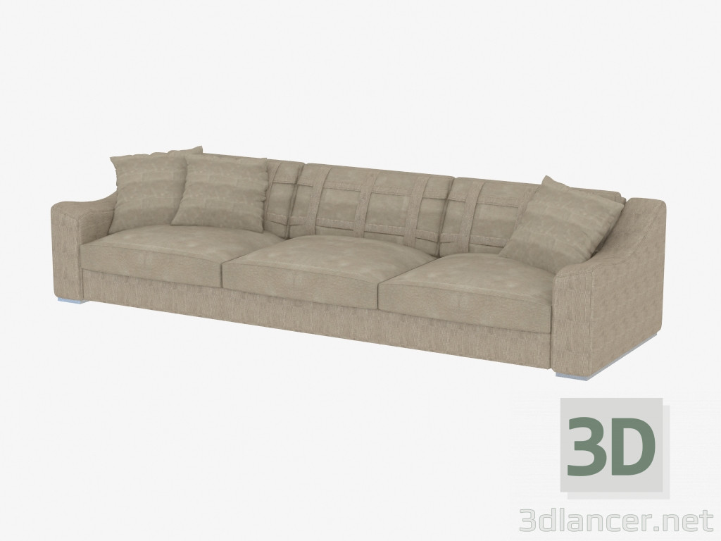 3d model Sofa four-seat modern Golden (346) - preview