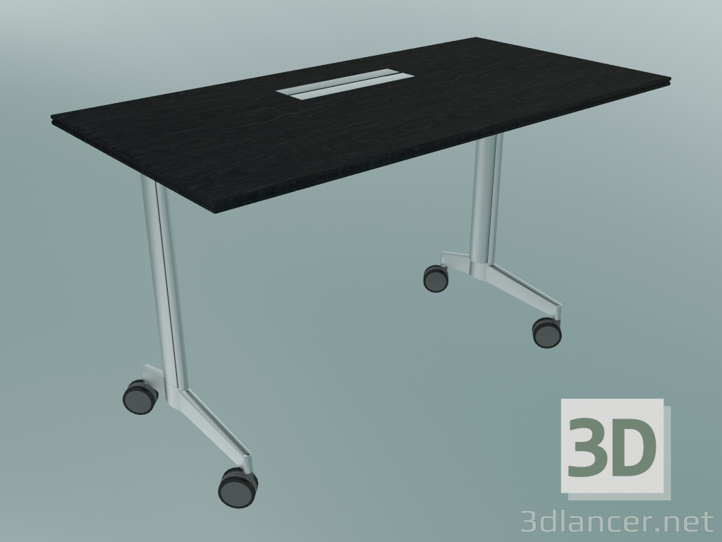 3d model Mesa de estilo con patas en C rectangular (1200x600, 740 mm) - vista previa