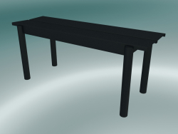 Banc en acier linéaire (110 cm, noir)