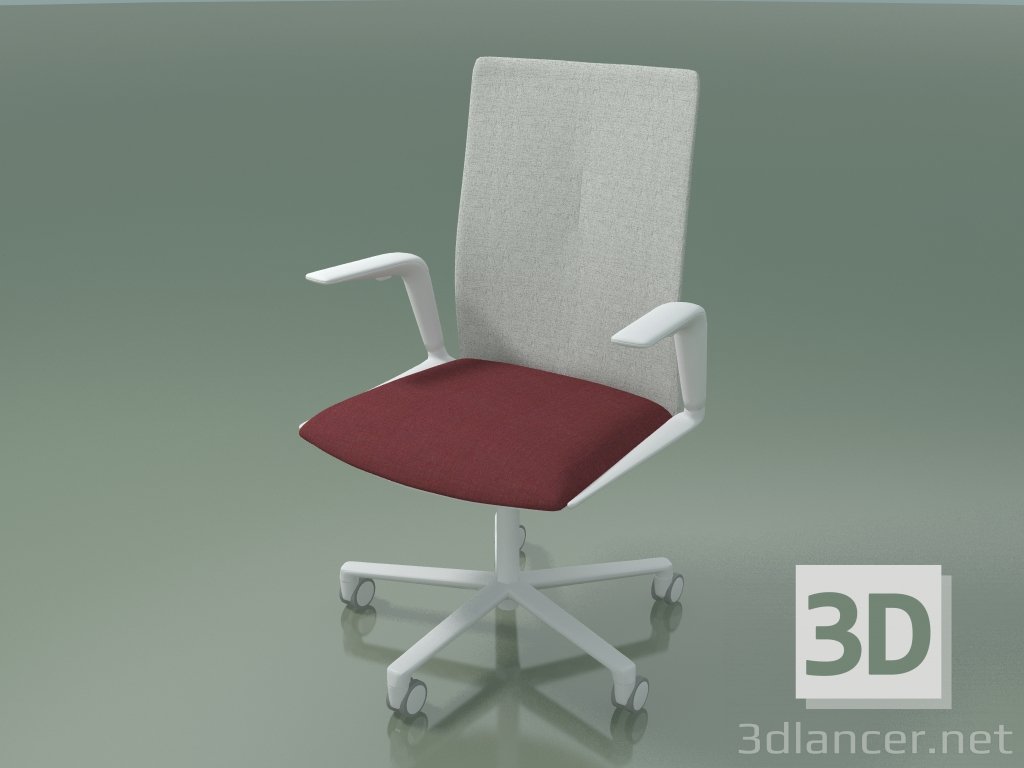 modello 3D Sedia 4823 (5 ruote, con rivestimento - tessuto e rete, V12) - anteprima