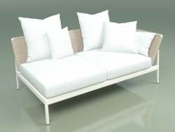 Sofa module left 005 (Metal Milk, Batyline Sand)