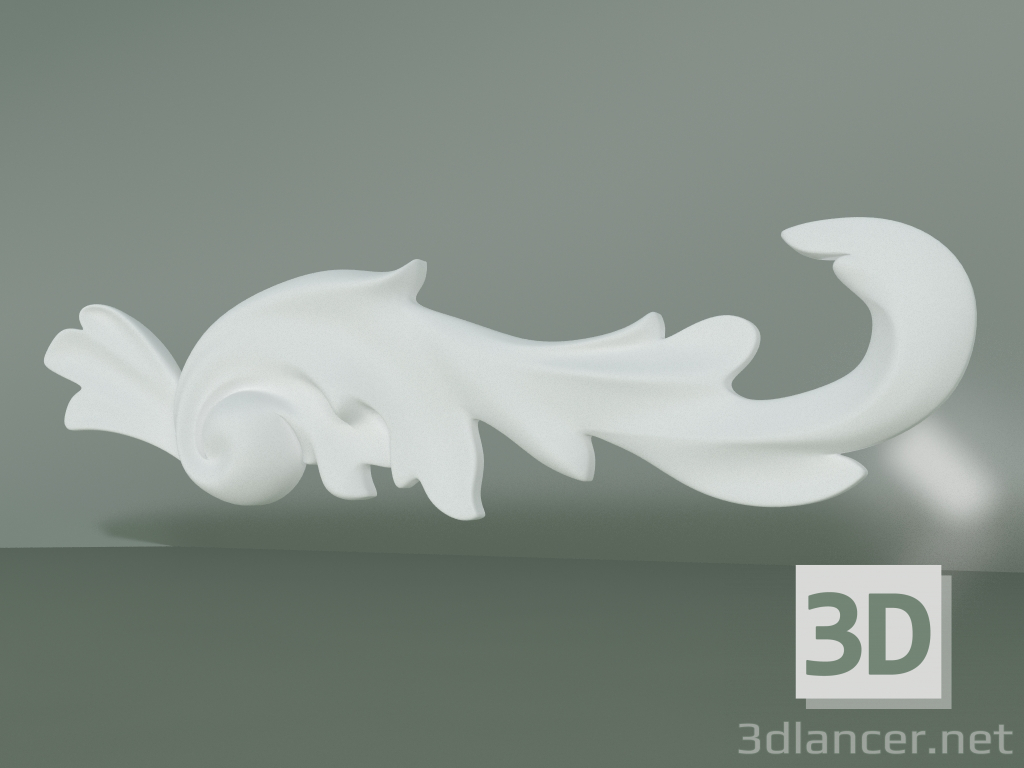 Modelo 3d Elemento de decoração de estuque ED039-2 - preview