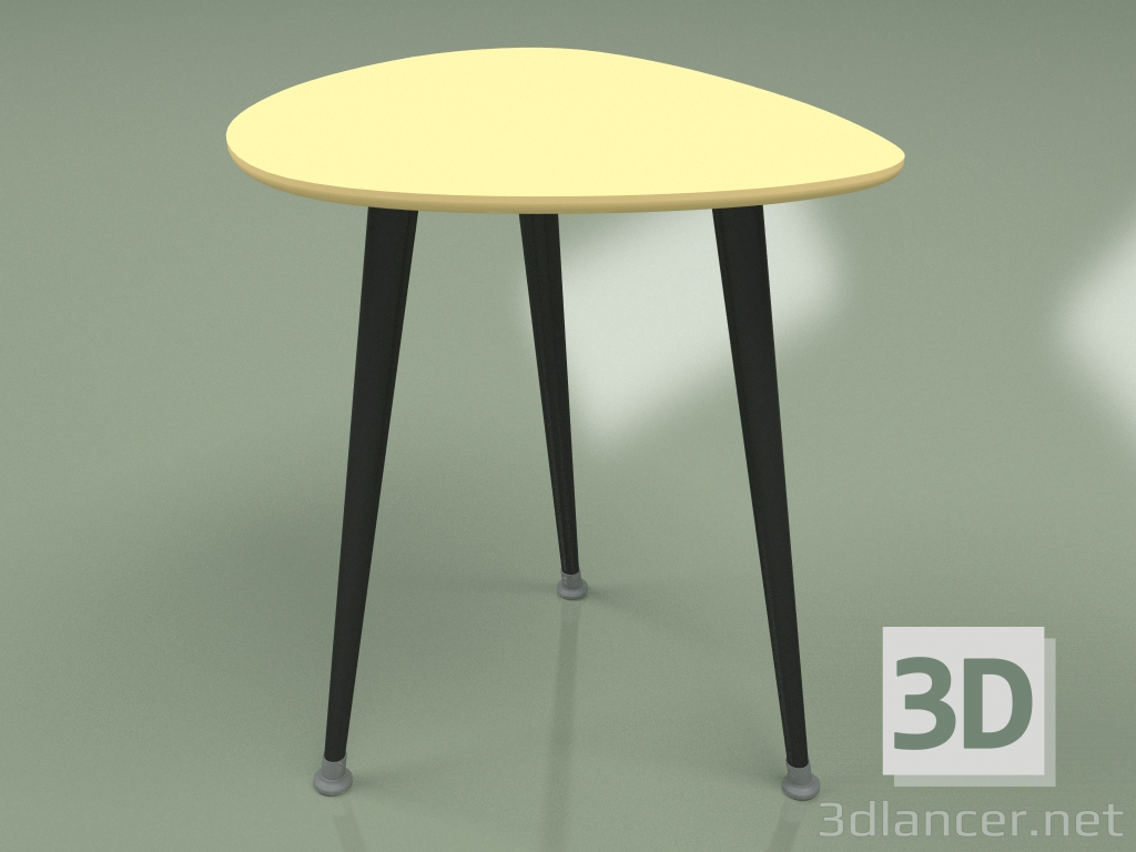 3d model Mesa auxiliar Drop (ocre amarillo) - vista previa