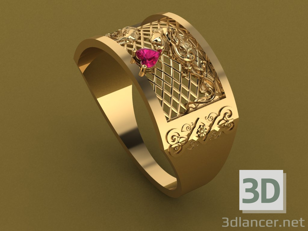 modello 3D di anello Due comprare - rendering