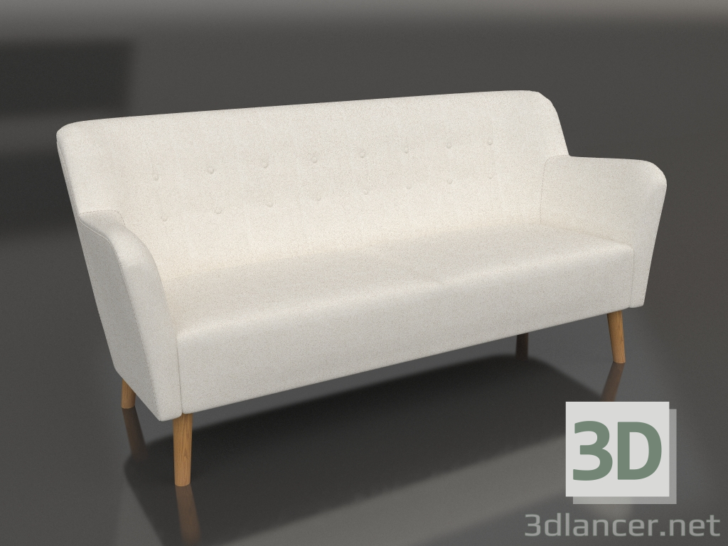 3d model Ingrid straight 3-seater sofa - preview