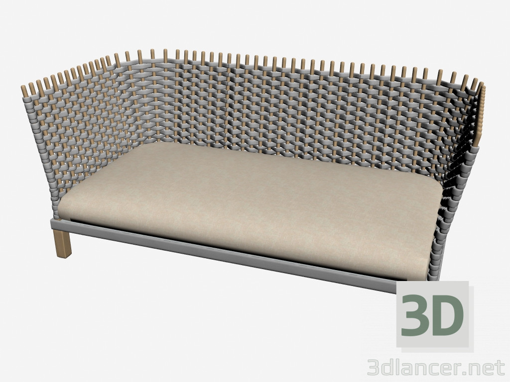 modello 3D Divano Wabi di 190 - anteprima