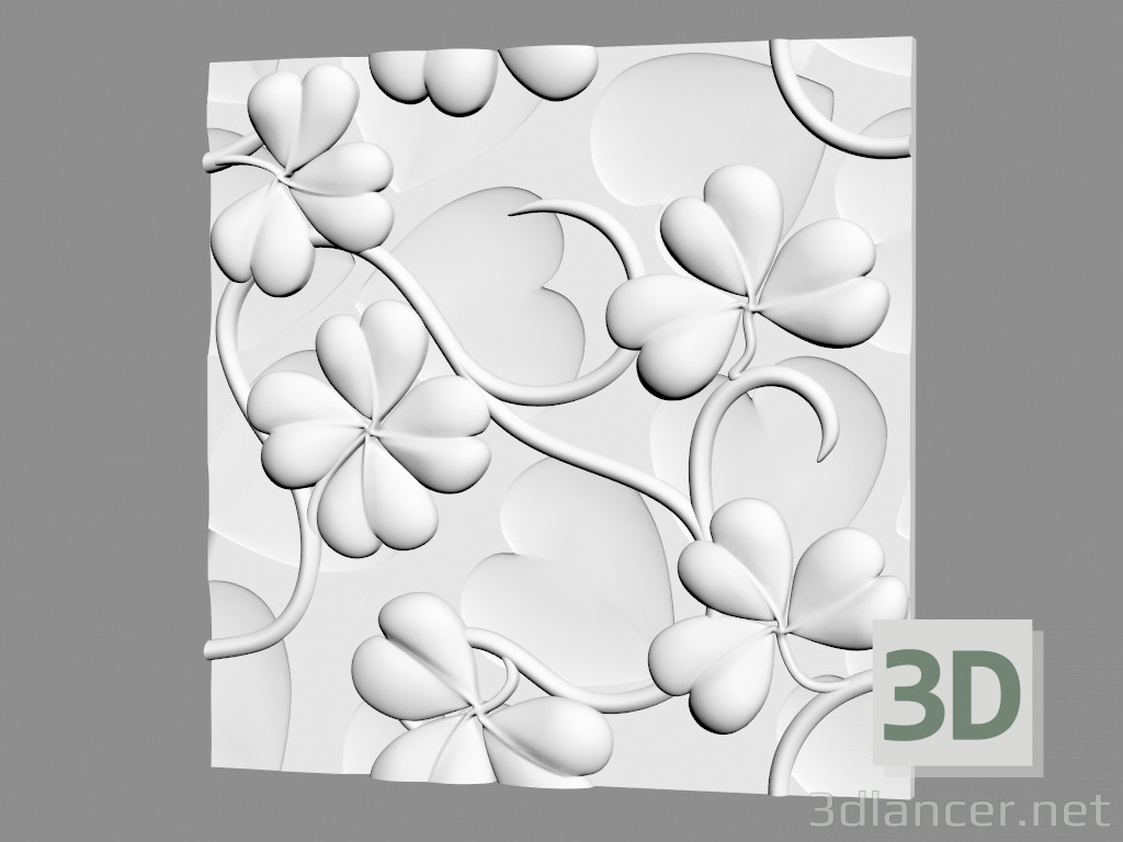 Modelo 3d Painel de parede de gesso (artigo 149) - preview