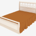 Modelo 3d Cama de casal, acabamento leve - preview