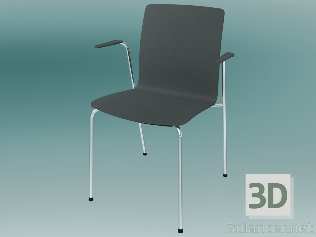 3d model Silla de visitante (K12H 2P) - vista previa