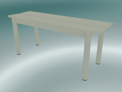 Banc en acier linéaire (110 cm, blanc cassé)