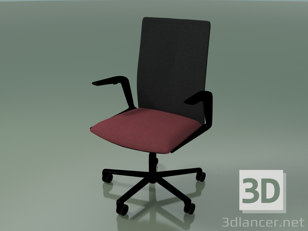 modello 3D Sedia 4823 (5 ruote, con rivestimento - tessuto e rete, V39) - anteprima