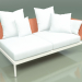 3d model Sofa module left 005 (Metal Milk, Batyline Orange) - preview