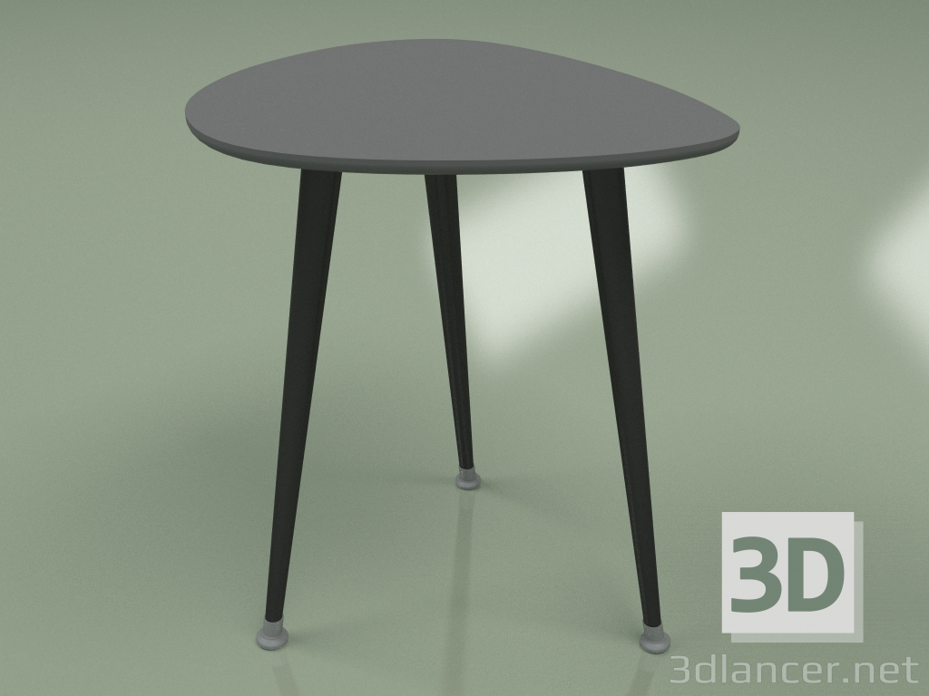 modèle 3D Table d'appoint Drop (gris foncé) - preview