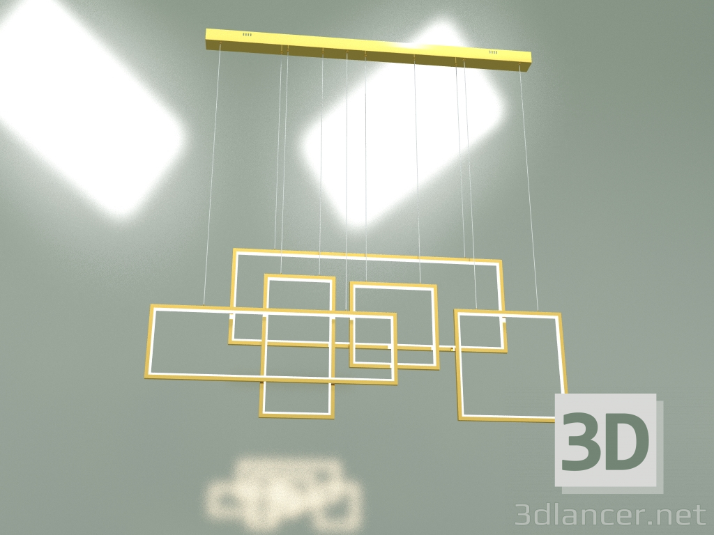 modello 3D Lampada a sospensione 90178-5 (oro) - anteprima