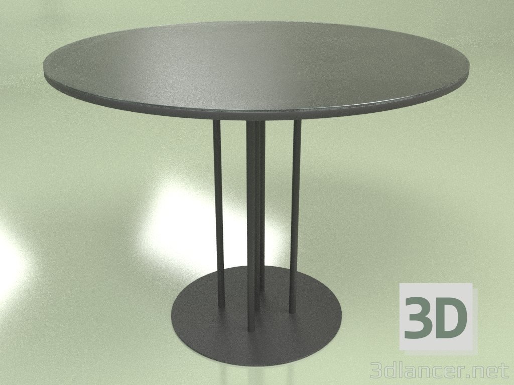 3d model Dining table round 4P (matt) - preview