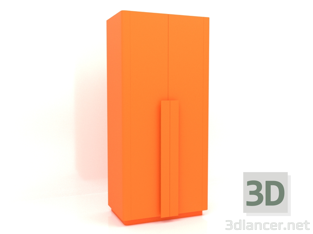 3d модель Шкаф MW 04 paint (вариант 3, 1000х650х2200, luminous bright orange) – превью