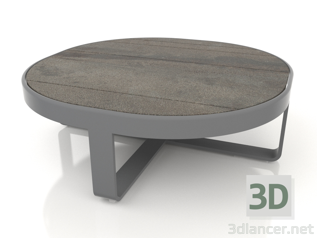 3d model Mesa de centro redonda Ø90 (DEKTON Radium, Antracita) - vista previa