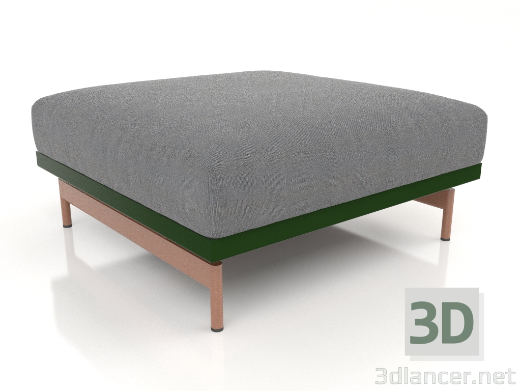 modèle 3D Module canapé, pouf (Vert bouteille) - preview