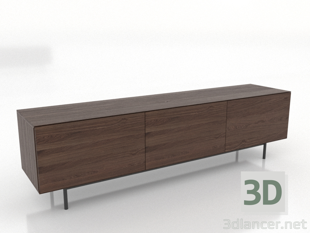 3d модель Тумба ТВ 4 1800 мм (темний горіх) – превью 3d модель Тумба ТВ 4 1800 мм (темний горіх) – превью