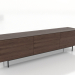 3d model Mueble de TV 4 1800 mm (nogal oscuro) - vista previa
