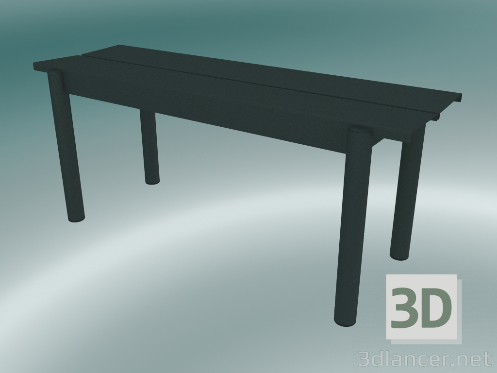 3D modeli Tezgah Doğrusal Çelik (110 cm, Koyu Yeşil) - önizleme