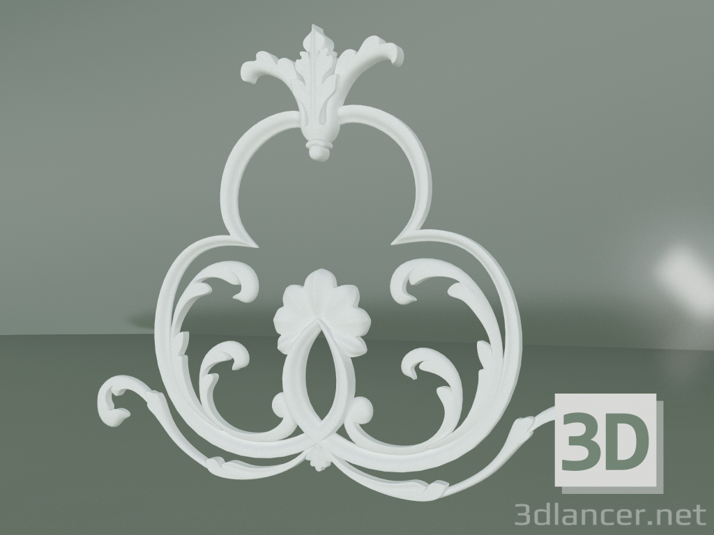 Modelo 3d Elemento de decoração de estuque ED041 - preview