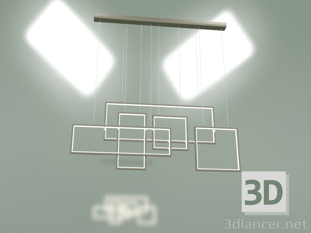 3d model Pendant lamp 90178-5 (satin nickel) - preview