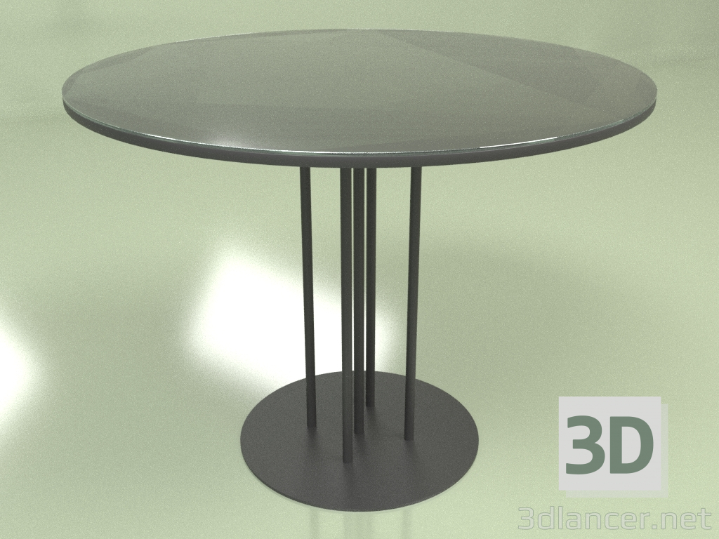 3d model Mesa de comedor redonda 4P (brillante) - vista previa