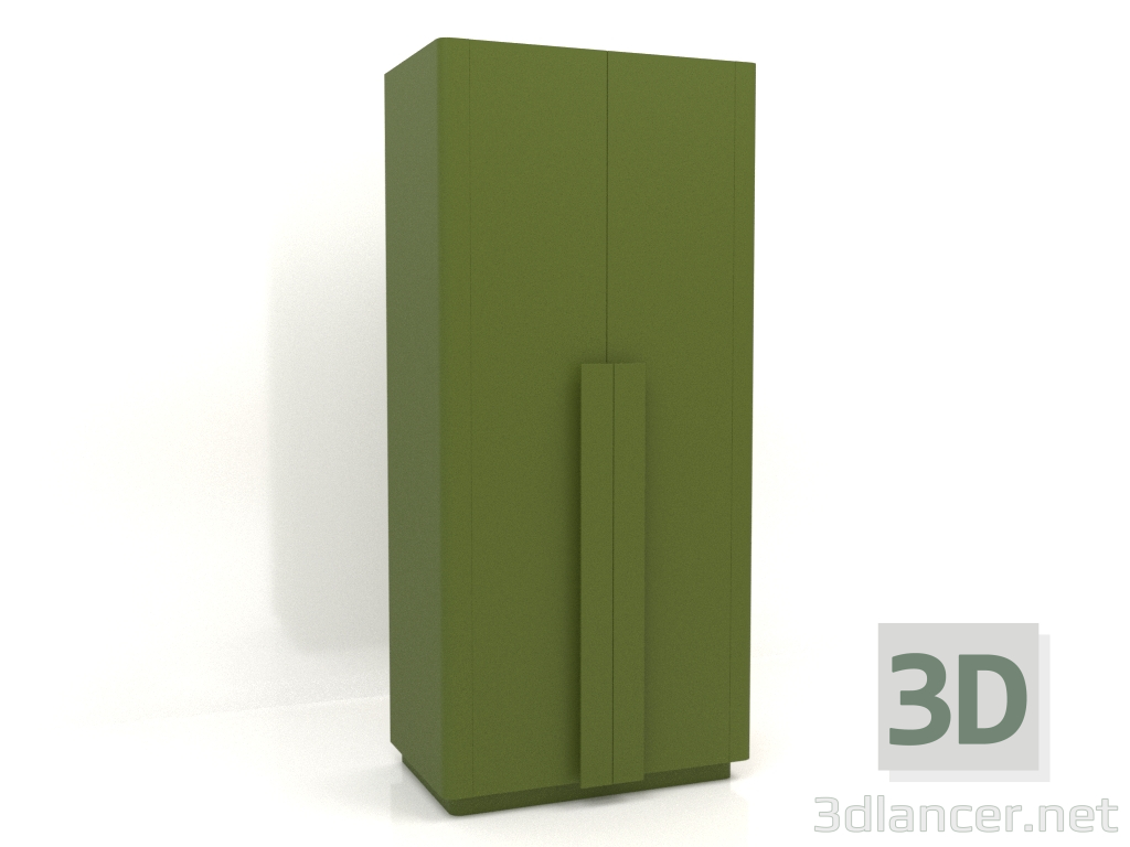 3D Modell Kleiderschrank MW 04 Lack (Option 3, 1000x650x2200, grün) - Vorschau