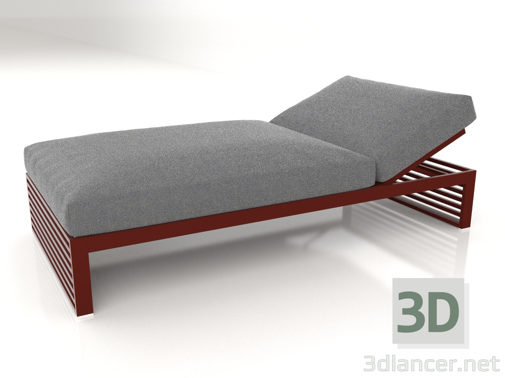 modello 3D Letto per riposo 100 (Rosso vino) - anteprima