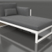 3D Modell Modulares Sofa, Teil 2 rechts, hohe Rückenlehne (Weiß) - Vorschau